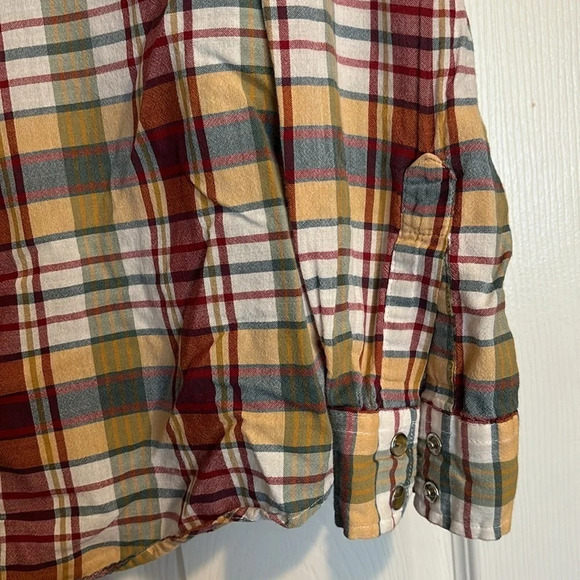 Pendleton Madras men’s plaid pearl snap western shirt size medium - Picture 4 of 11